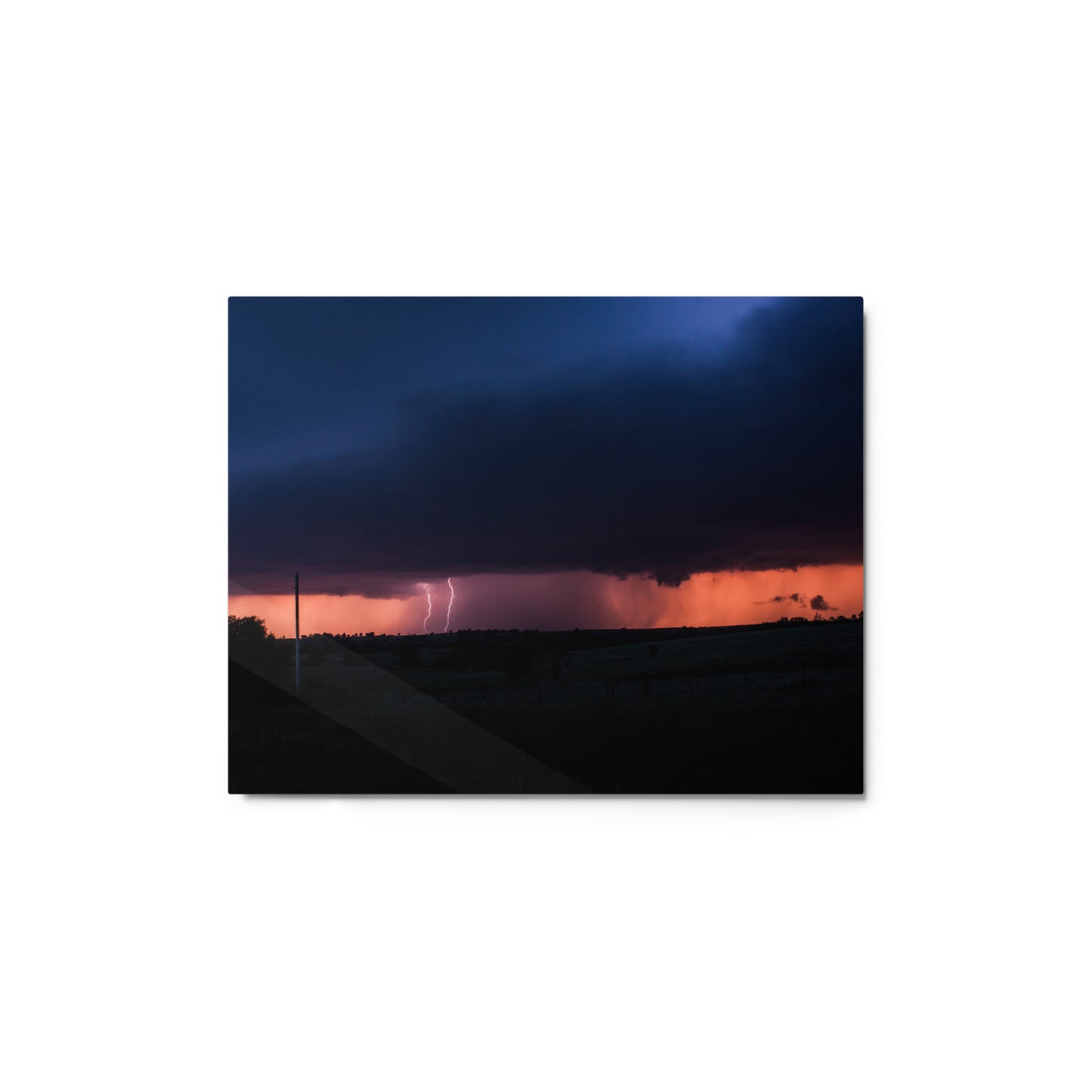 Kansas Thunderstorm Aluminum Metal Photography Print | Aluminum Storm Chase Photography Print