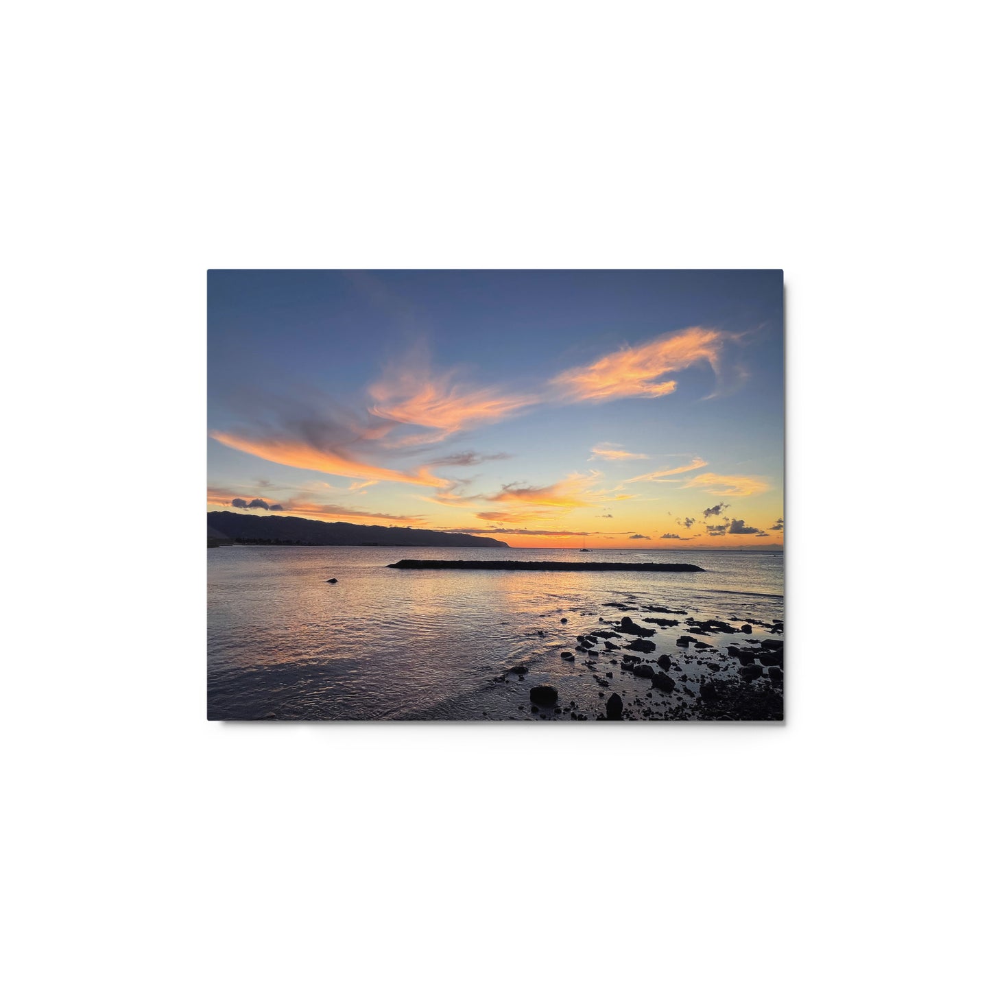 Hawaii Sunset Aluminum Metal Prints | O'ahu Photography Print