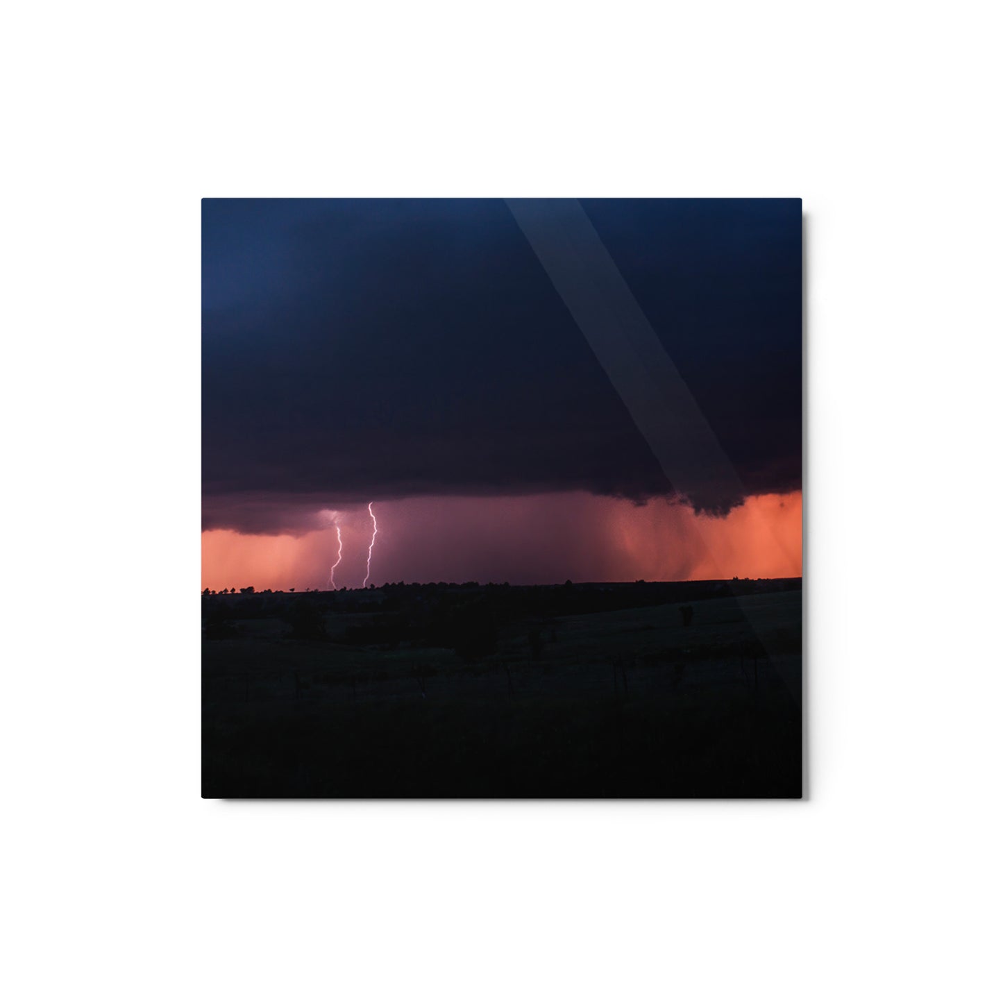 Kansas Thunderstorm Aluminum Metal Photography Print | Aluminum Storm Chase Photography Print