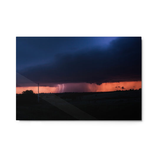 Kansas Thunderstorm Aluminum Metal Photography Print | Aluminum Storm Chase Photography Print