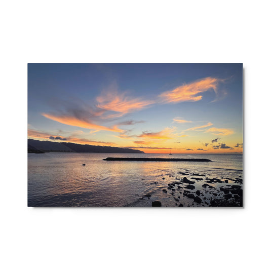 Hawaii Sunset Aluminum Metal Prints | O'ahu Photography Print