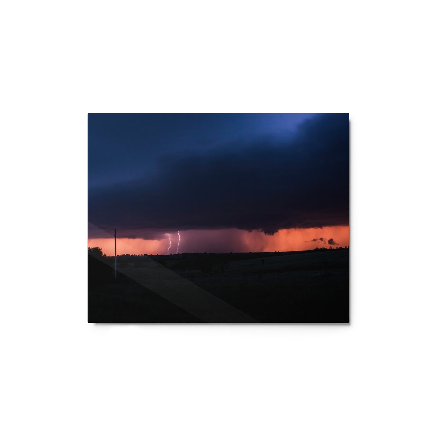 Kansas Thunderstorm Aluminum Metal Photography Print | Aluminum Storm Chase Photography Print