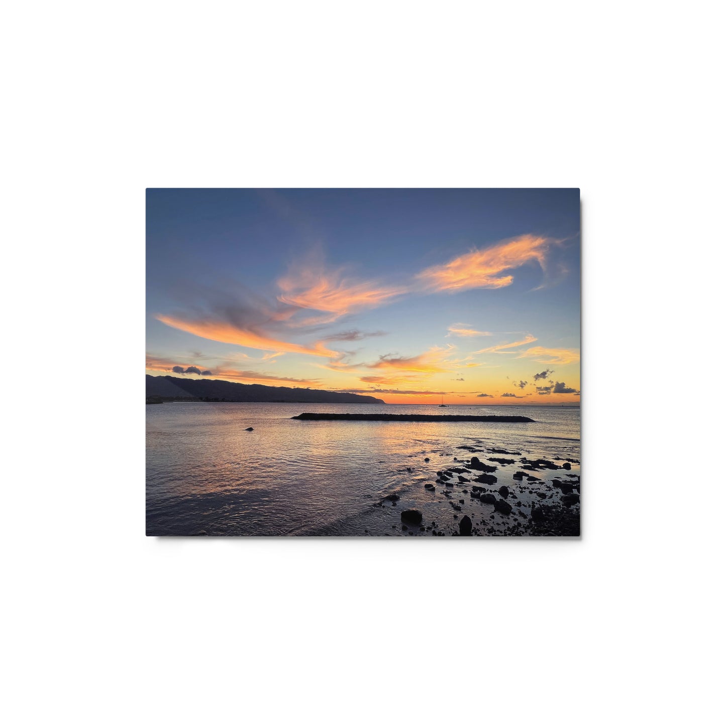 Hawaii Sunset Aluminum Metal Prints | O'ahu Photography Print